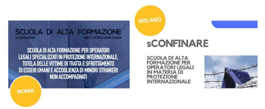 Scuola di alta formazione IX edizione, Roma. sCONFINARE prima edizione Milano.